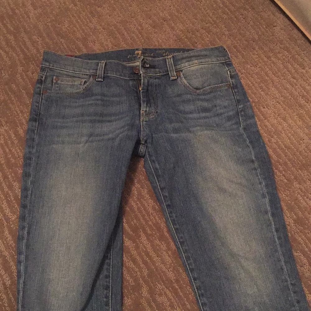7 for all man kind crop straight jeans